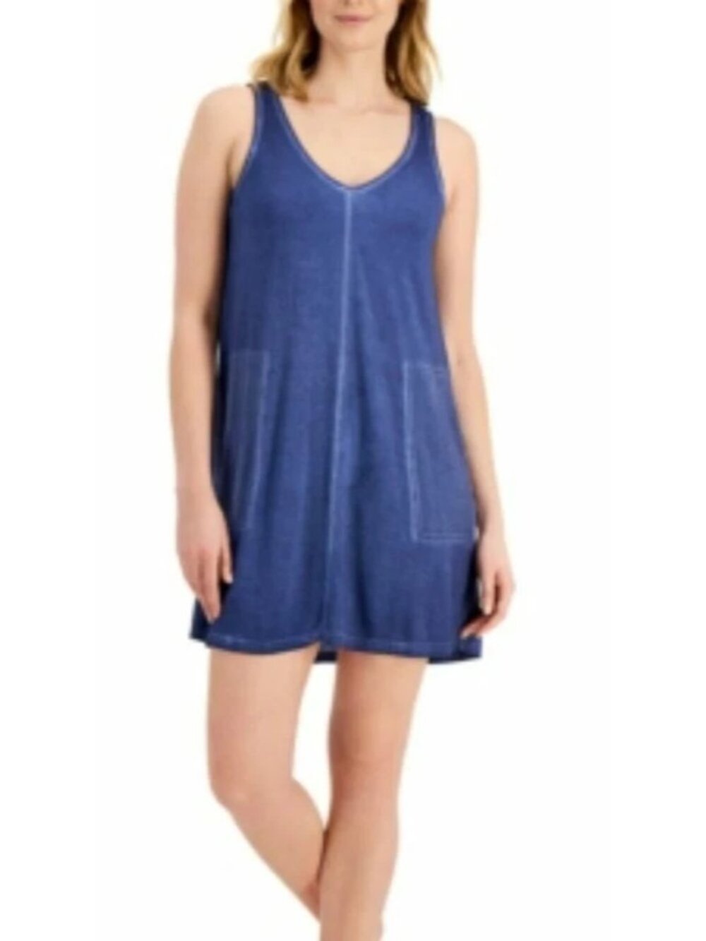 Jenni Washed Tank Chemise Nightgown Blue Size XS